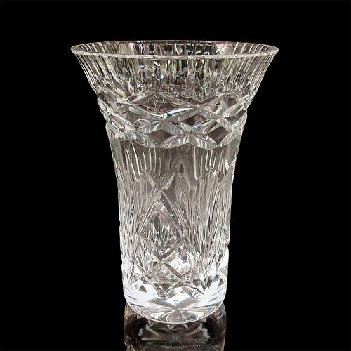 Vintage Clear Glass Edged Bud Vase