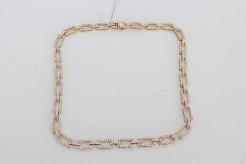 14K Gold & Diamond Chain Style Necklace