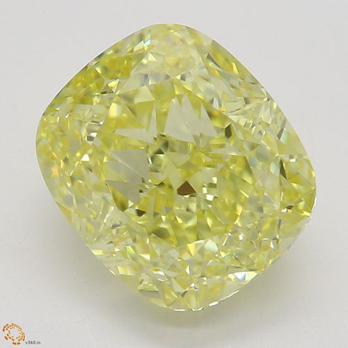 3.03 ct, Natural Fancy Intense Yellow Even Color, VS2, Cushion cut Diamond (GIA Graded), Appraised Value: $172,600 