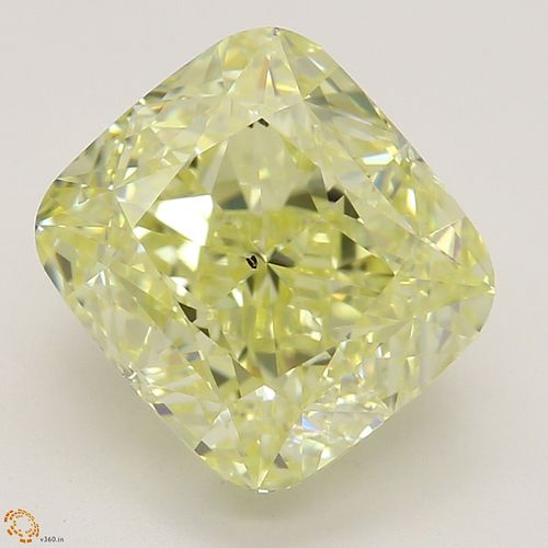 3.04 ct, Natural Fancy Yellow Even Color, SI1, Cushion cut Diamond (GIA Graded), Appraised Value: $47,900 