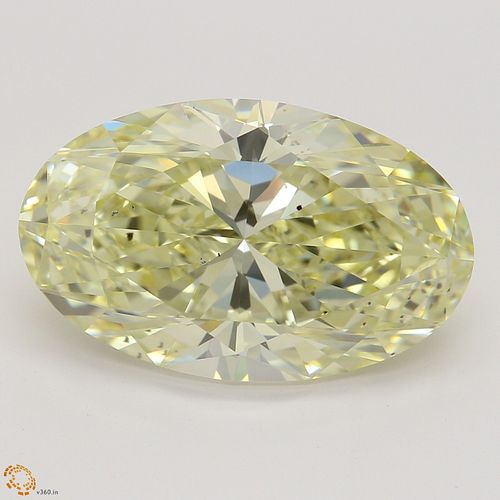 5.06 ct, Natural Fancy Light Yellow Even Color, SI1, Oval cut Diamond (GIA Graded), Appraised Value: $155,300 