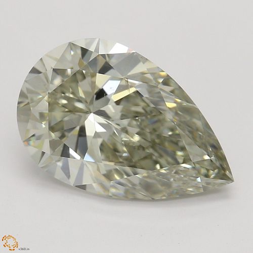 2.01 ct, Natural Fancy Gray Greenish Yellow Even Color, SI1, Pear cut Diamond (GIA Graded), Appraised Value: $37,100 