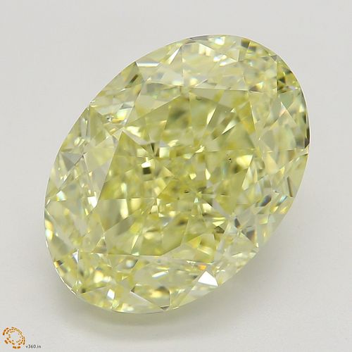 4.04 ct, Natural Fancy Yellow Even Color, VS2, Oval cut Diamond (GIA Graded), Appraised Value: $210,000 