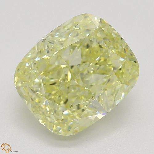 2.01 ct, Natural Fancy Yellow Even Color, VS1, Cushion cut Diamond (GIA Graded), Appraised Value: $44,600 