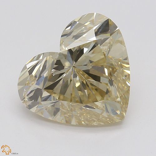 2.04 ct, Natural Fancy Light Yellowish Brown Even Color, SI1, Heart cut Diamond (GIA Graded), Appraised Value: $23,600 