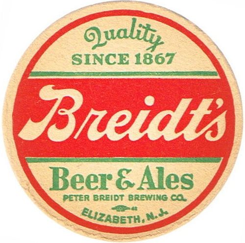 1943 Breidt's Beer/Ale NJ-BRI-10B Elizabeth, New Jersey