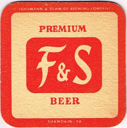 1957 F&S Premium Beer PA-FUR-10 Shamokin, Pennsylvania