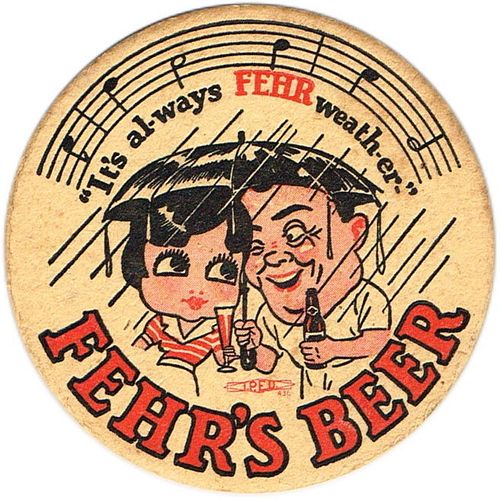 1946 Fehr's F.F.X/L Beer KY-FEHR-4 Louisville, Kentucky