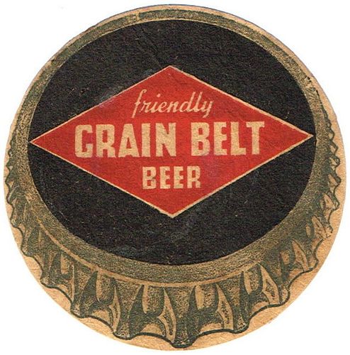 1935 Grain Belt Beer 4Â¼ inch coaster MN-GRA-2 Minneapolis, Minnesota