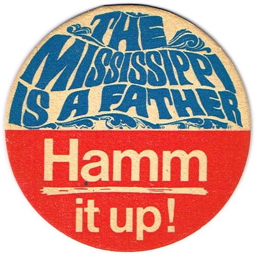 1967 Hamm's Beer 3Â¾ inch coaster MN-HAM-14 Saint Paul, Minnesota