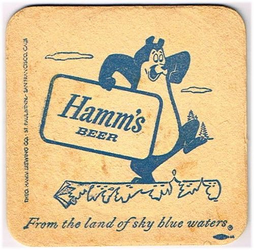 1953 Hamm's Beer 3Â¾ inch coaster MN-HAM-23 Saint Paul, Minnesota