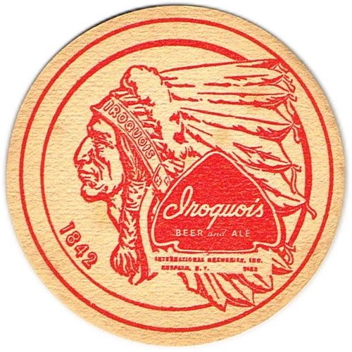 1958 Iroquois Beer & Ale NY-IRI-8 Buffalo, New York