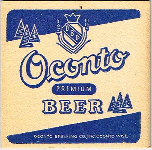 1936 Oconto Premium Beer WI-OCON-2 Oconto, Wisconsin