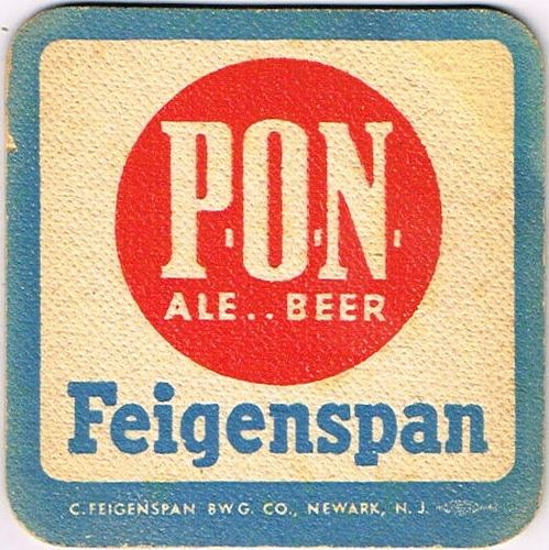 1943 P.O.N.Ale .. Beer NJ-FEI-47 Newark, New Jersey