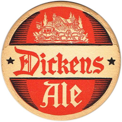 1937 Par-Ex Lager Beer/Dickens Ale 4Â¼ inch coaster NY-SYR-3 Syracuse, New York