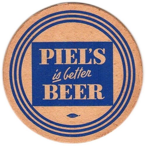 1938 Piel's Beer 4Â¼ inch coaster NY-PIEL-29A Brooklyn, New York