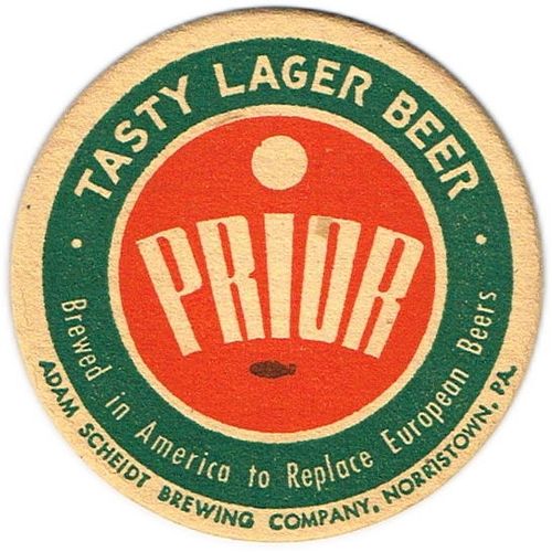 1954 Prior Beer PA-SCHE-016 Norristown, Pennsylvania