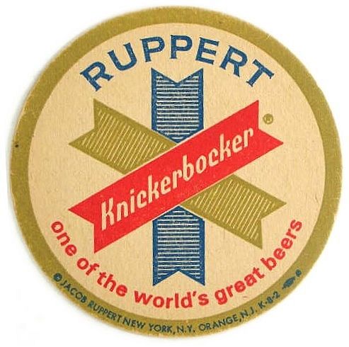1961 Ruppert Knickerbocker Beer NY-RUP-19 New York, New York