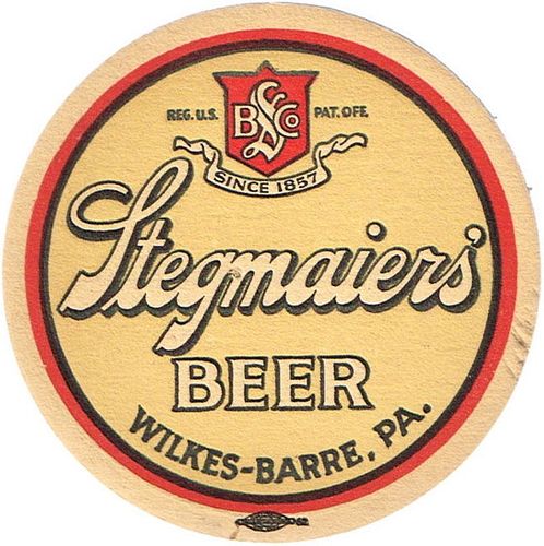 1942 Stegmaier's Beer PA-STEG-4 Wilkes-Barre, Pennsylvania