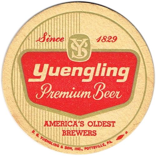 1967 Yuengling Premium Beer PA-YUEN-011 Pottsville, Pennsylvania