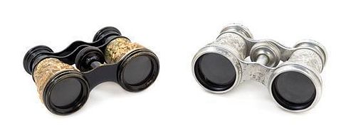 * Two Pairs of French Opera Glasses Width of widest 4 1/4 inches.