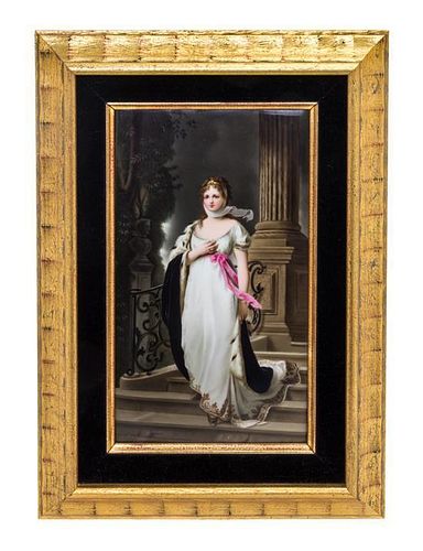 A Continental Porcelain Plaque Height 9 1/2 x width 5 3/4 inches.