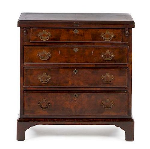 A George III Mahogany Bachelor's Chest Height 29 1/4 x width 28 1/4 x depth 13 inches (closed).