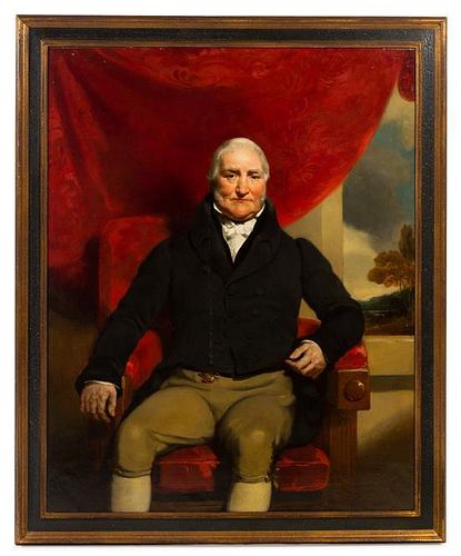 * Attributed to John Prescott Knight, (British, 1803-1881), Portrait of Simon Payne, circa 1840