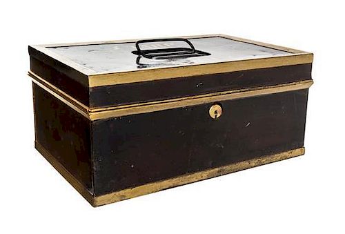 An American Tole Cash Box Width 13 1/4 inches.