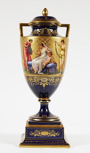Antique Royal Vienna Austria Porcelain Urn 