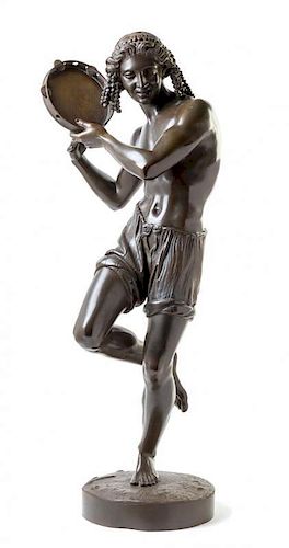 A French Bronze Figure Height 37 inches.