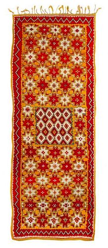 A Moroccan Wool Rug 12 feet x 4 feet 5 inches.