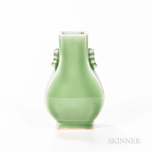 Celadon-glazed Porcelain Vase