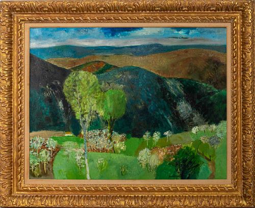 Guy Bardone Oil on Canvas Landscape Painting