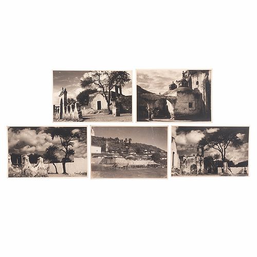 Horna, Kati. Ruinas de Haciendas / Janitzio. Fotografías, 11.5 x 17 cm. México: ca. 1945. Con sello de propiedad al reverso. Piezas: 5.