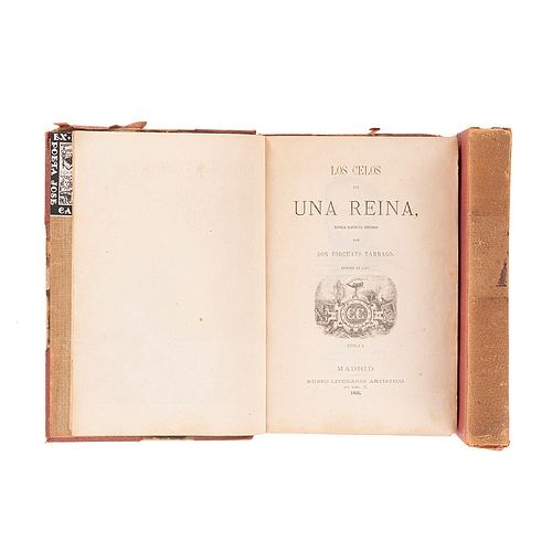 DA - Tárrago, Torcuato. Los Celos de Una Reina. Madrid: Museo Literario Artístico, 1865. Tomos I - II. Ilustrados con grabados. Piezas2