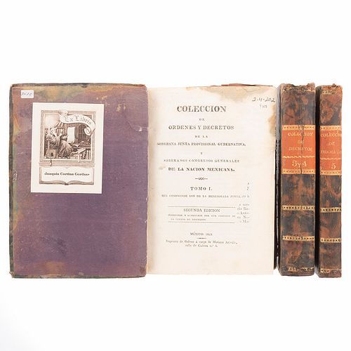Colección de los Decretos y Órdenes de las Cortes de España, que se Reputan Vigentes en la República Mexicana. México: 1829.