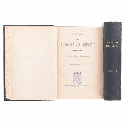 Bocanegra, José María. Memorias para la Historia de México Independiente 1822 - 1846. México: Imprenta del Gobierno Federal, 1892.