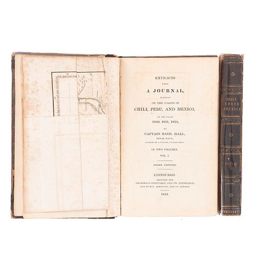 Hall, Basil. Extracts from a Journal, Written on the Coasts of Chili, Peru, and Mexico in the Years 1820-1822. Edinburgh: 1824. Pzs. 2.