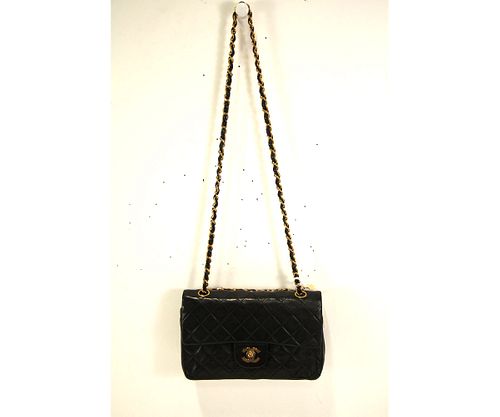 Chanel Black Classic Double Flap Shoulder Bag