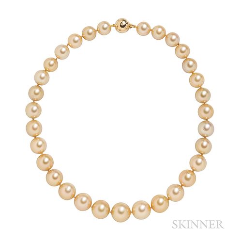 Golden South Sea Pearl Necklace