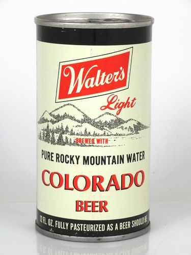 1971 Walter's Light "Colorado Beer" 12oz T133-25 Pueblo, Colorado