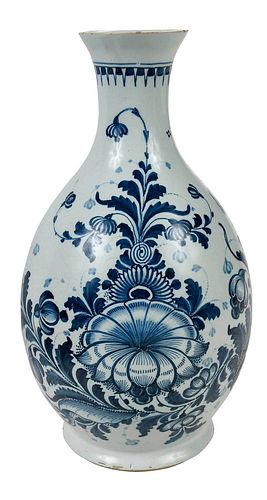 English Delftware Blue and White Bottle