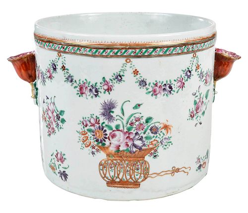 Chinese Export Famille Rose Porcelain Ice Pail