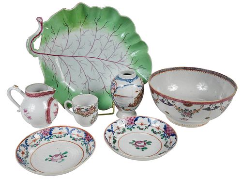 Seven Pieces of Chinese Export and English Porcelain