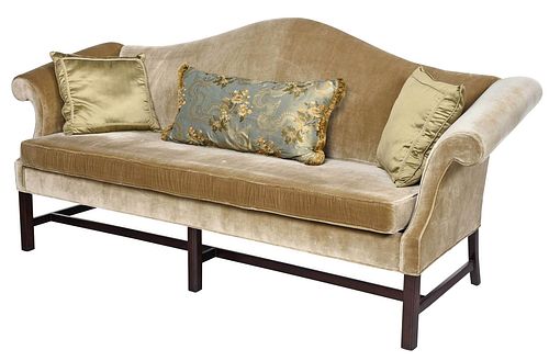 Edward Ferrell Chippendale Style Camelback Sofa