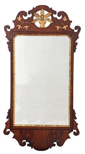 Federal Style Mahogany and Parcel Gilt Mirror