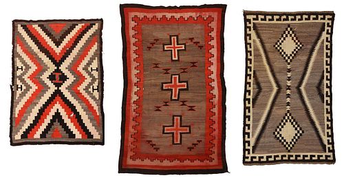 Three Navajo Trading Post Weavings
