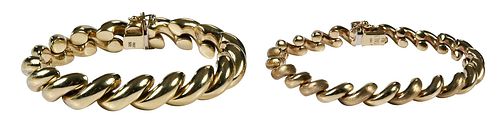 Two Gold San Marco Bracelets