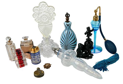 11 Various Glass, Acrylic and Hardstone Perfumes